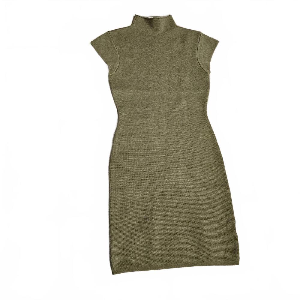 line and dot Olive Green Knit Dress‎ XS